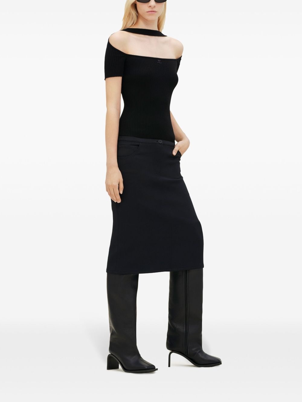 low-waist midi skirt - 3