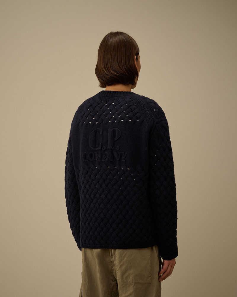 Lambswool GRS Logo Crewneck Sweater 4