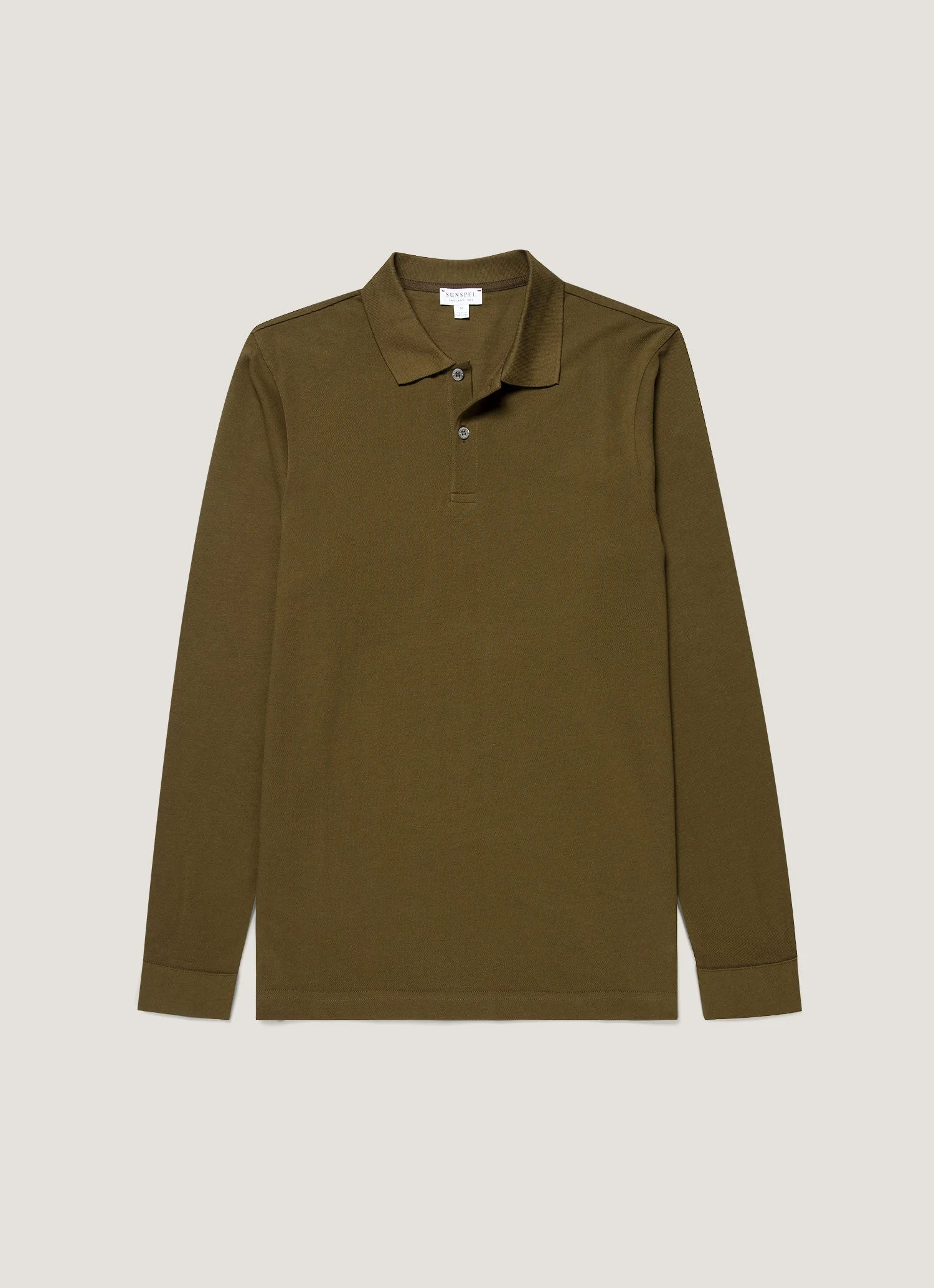 Long Sleeve Piqué Polo Shirt - 1