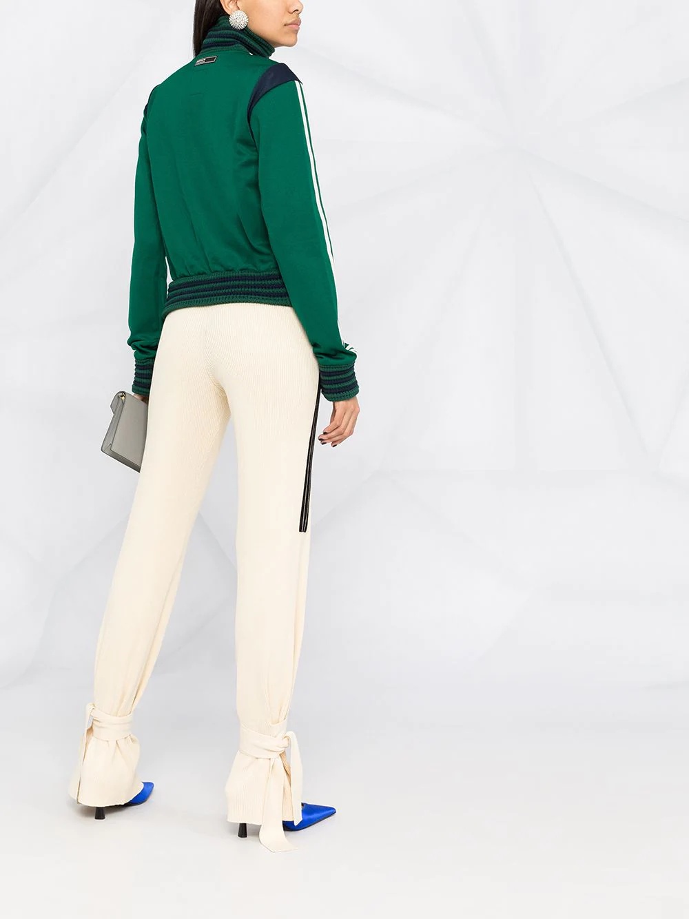 rib-knit trousers - 4