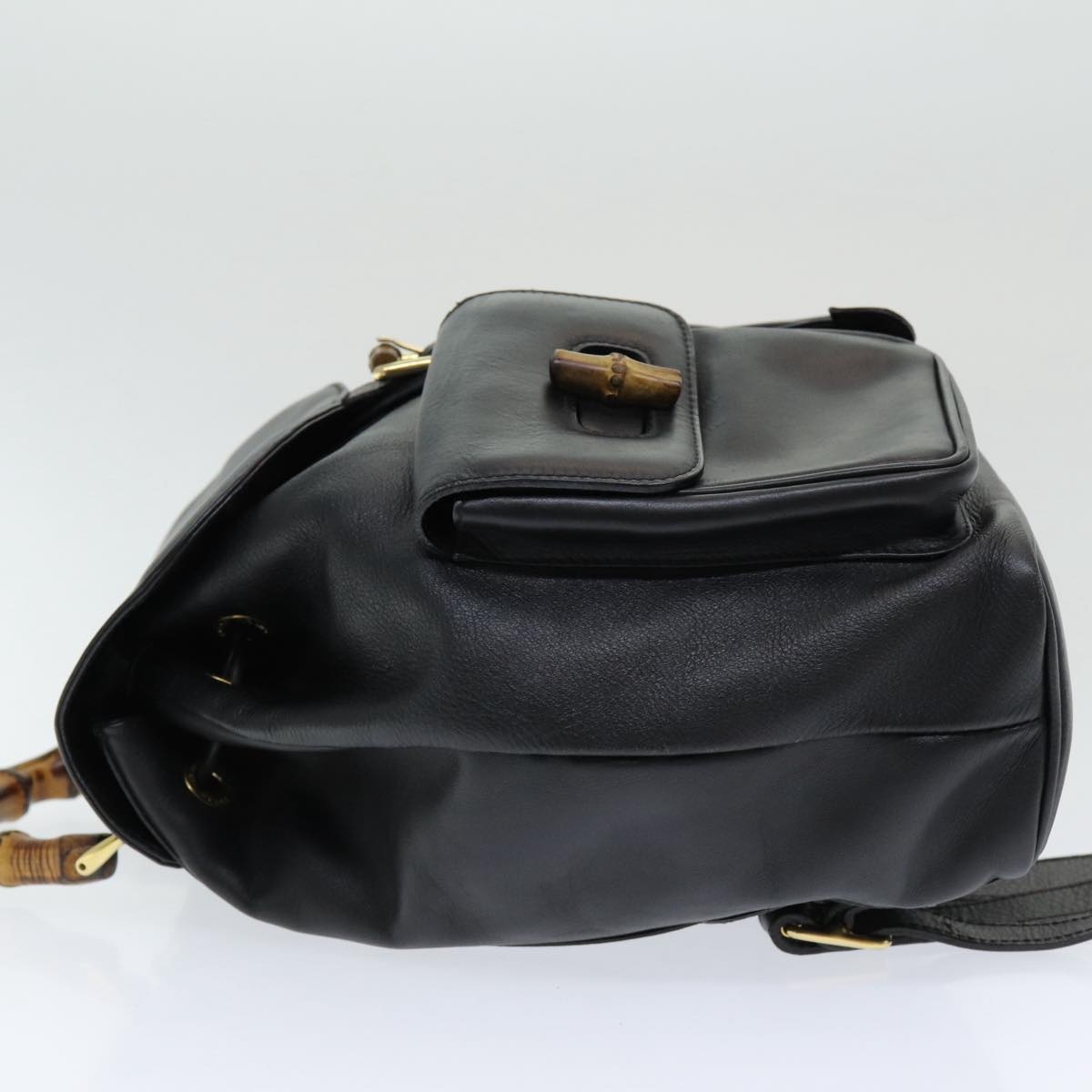 GUCCI Bamboo Backpack Leather Black - 4