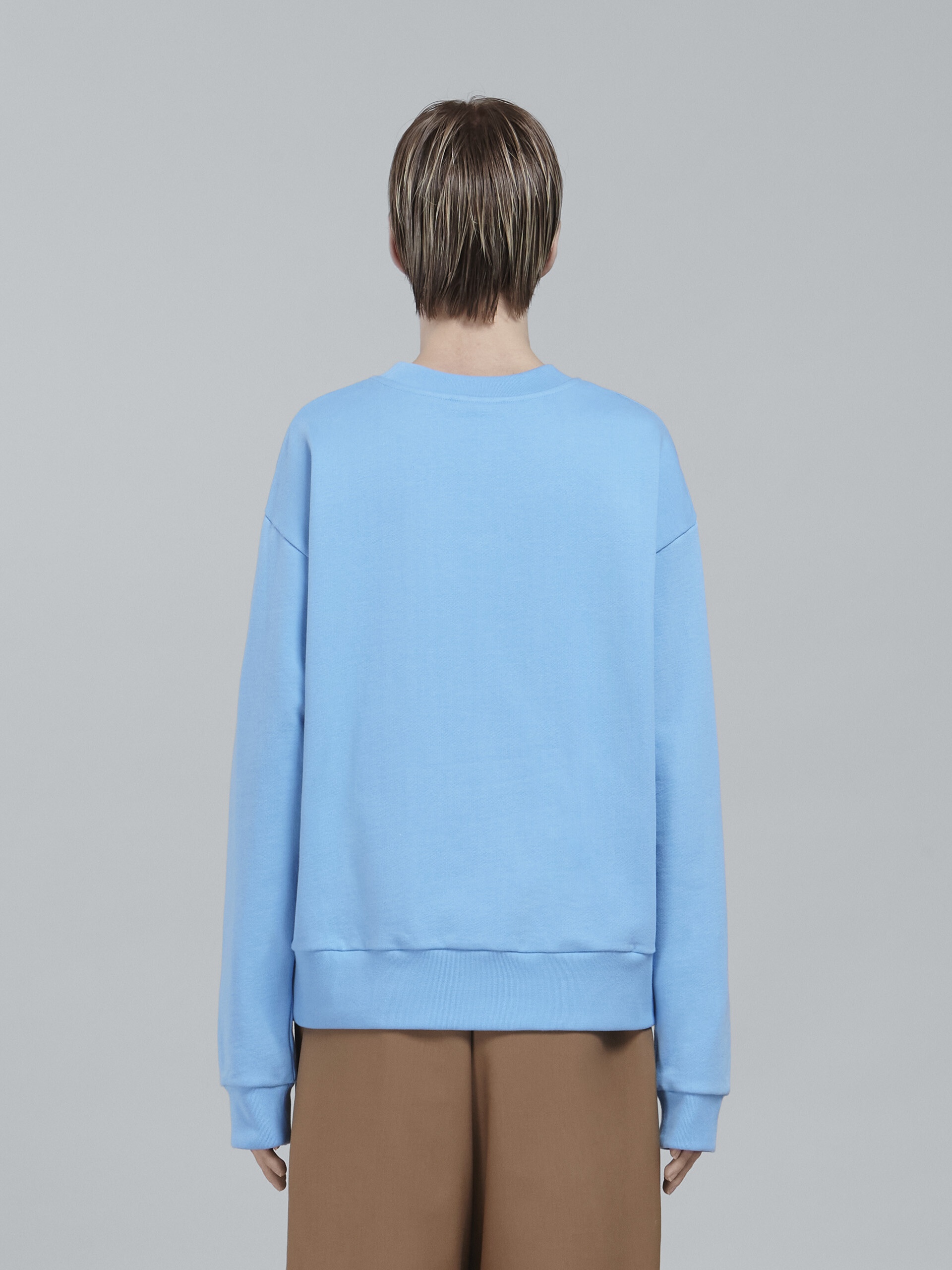 BLUE BIO COTTON SWEATSHIRT - 3