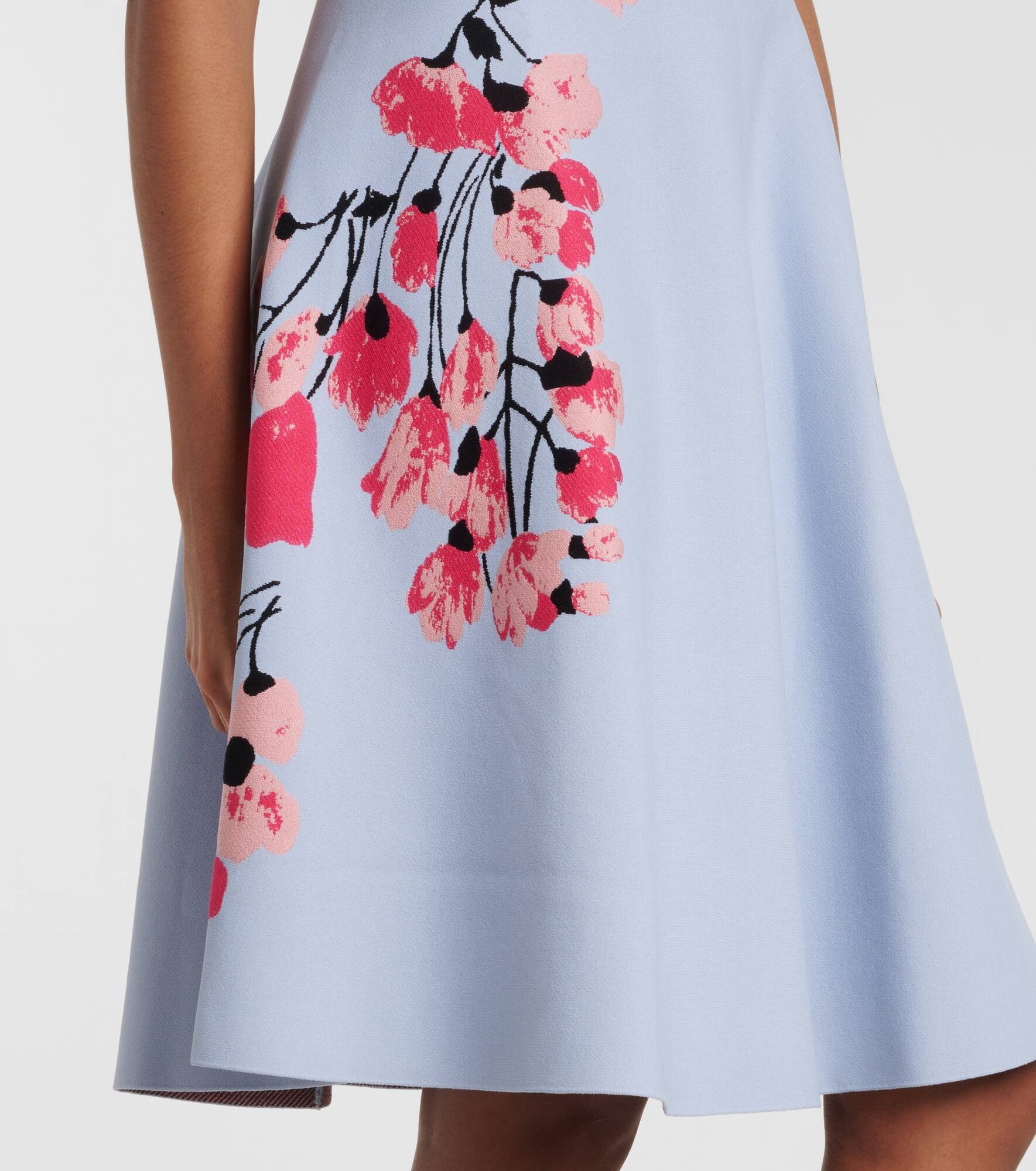 Floral jacquard midi dress - 5