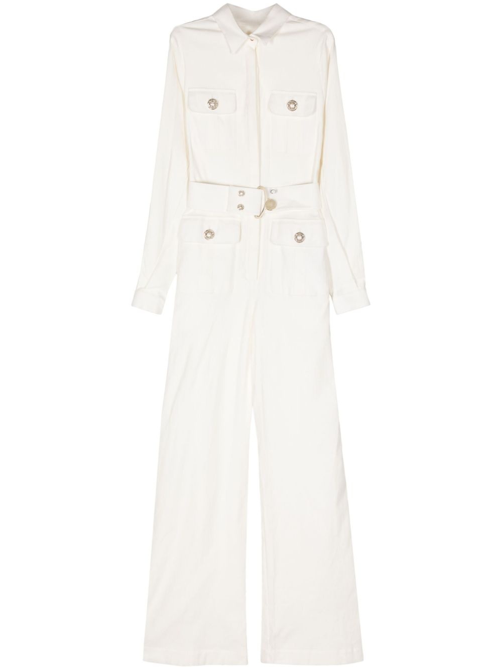 Gabardine Wide-leg Jumpsuit - 1