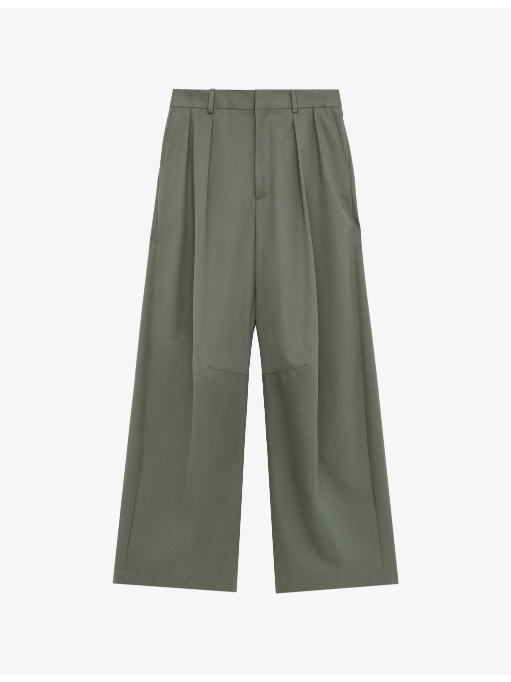 Anagram-Embroidered Barrel-Leg Cotton-Blend Trousers - 1