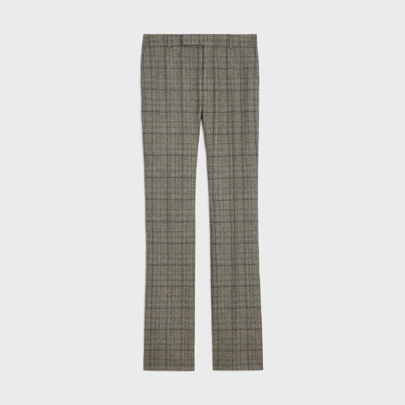 flared pants in prince of wales flannel 1