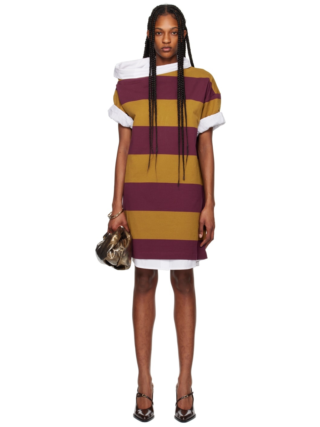 Orange & Red Layered Minidress - 1