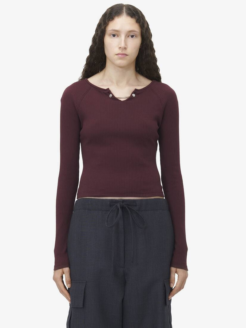 Alexander McQueen Chain Detail Ribbed Top outlook