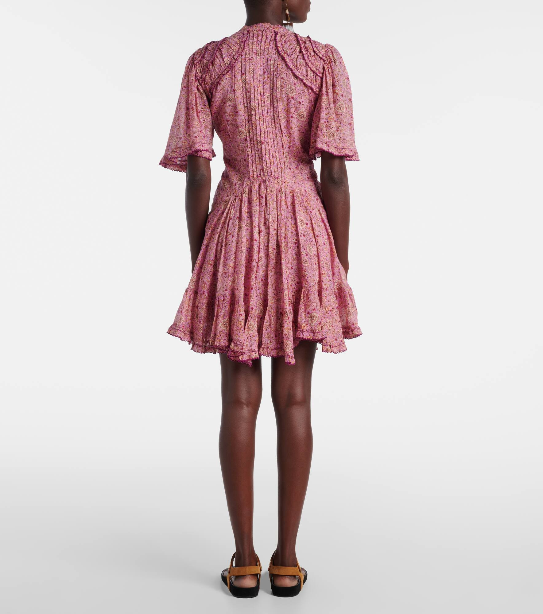 Celyn ruffled cotton minidress - 3