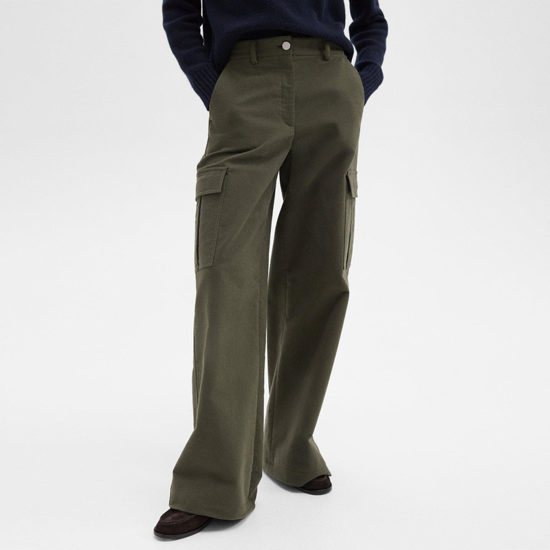 Wide-Leg Cargo Pant in Moleskin Twill 5