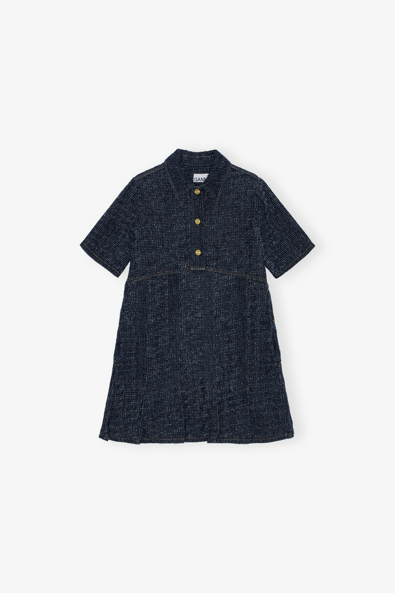 DARK BLUE FLUFFY DENIM 미니 드레스 1