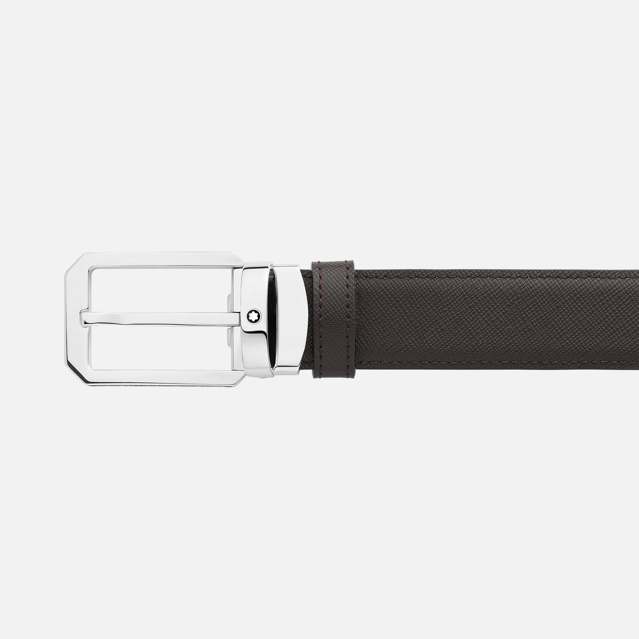 Black/brown 30 mm reversible leather belt - 3