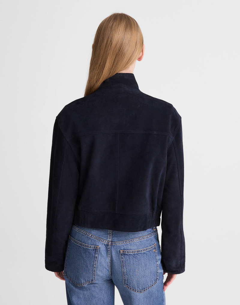 Madewell Funnel-Neck Utility Jacket in Suede outlook