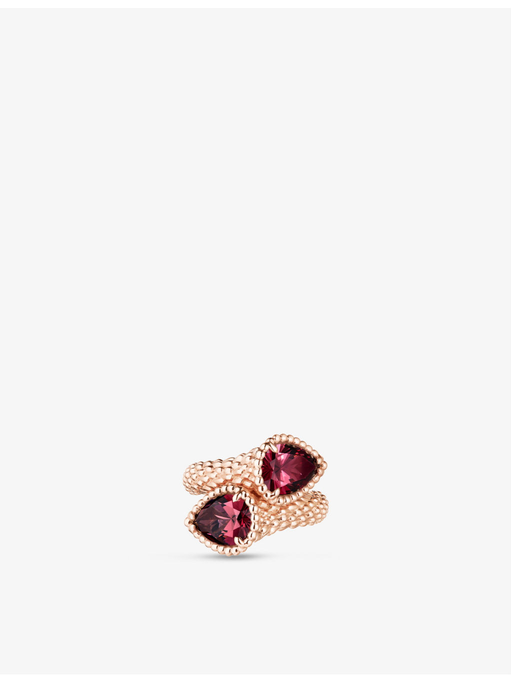 Serpent Bohème pink-gold and rhodolite garnet ring - 3