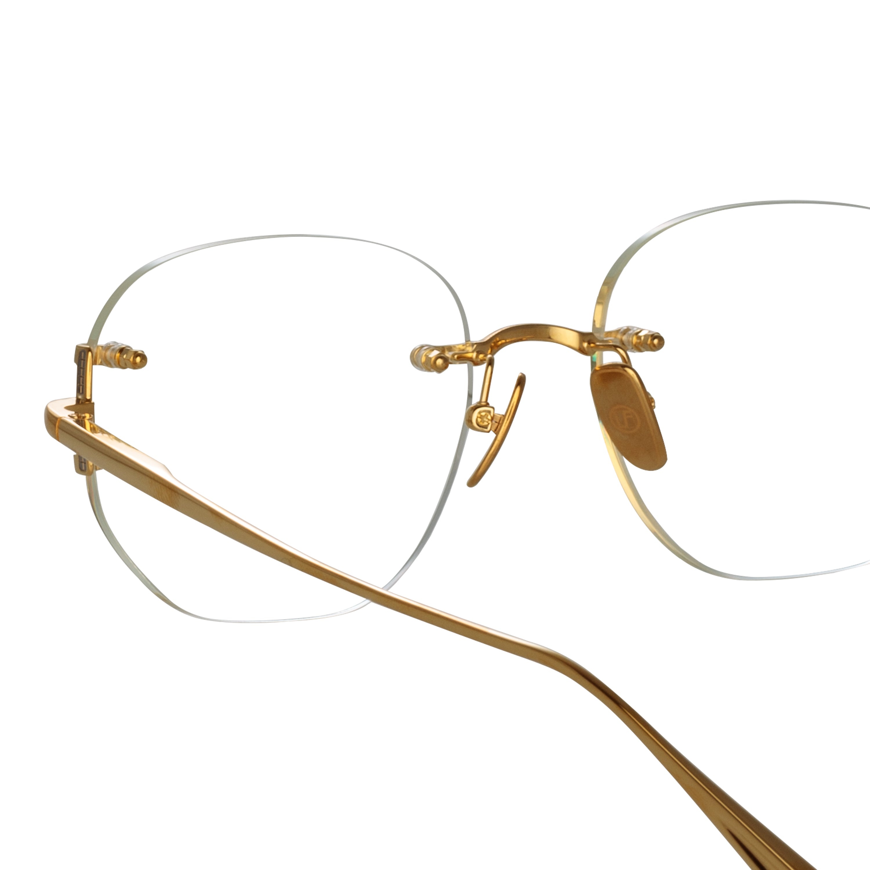 SANDOR ANGULAR OPTICAL FRAME IN YELLOW GOLD - 4