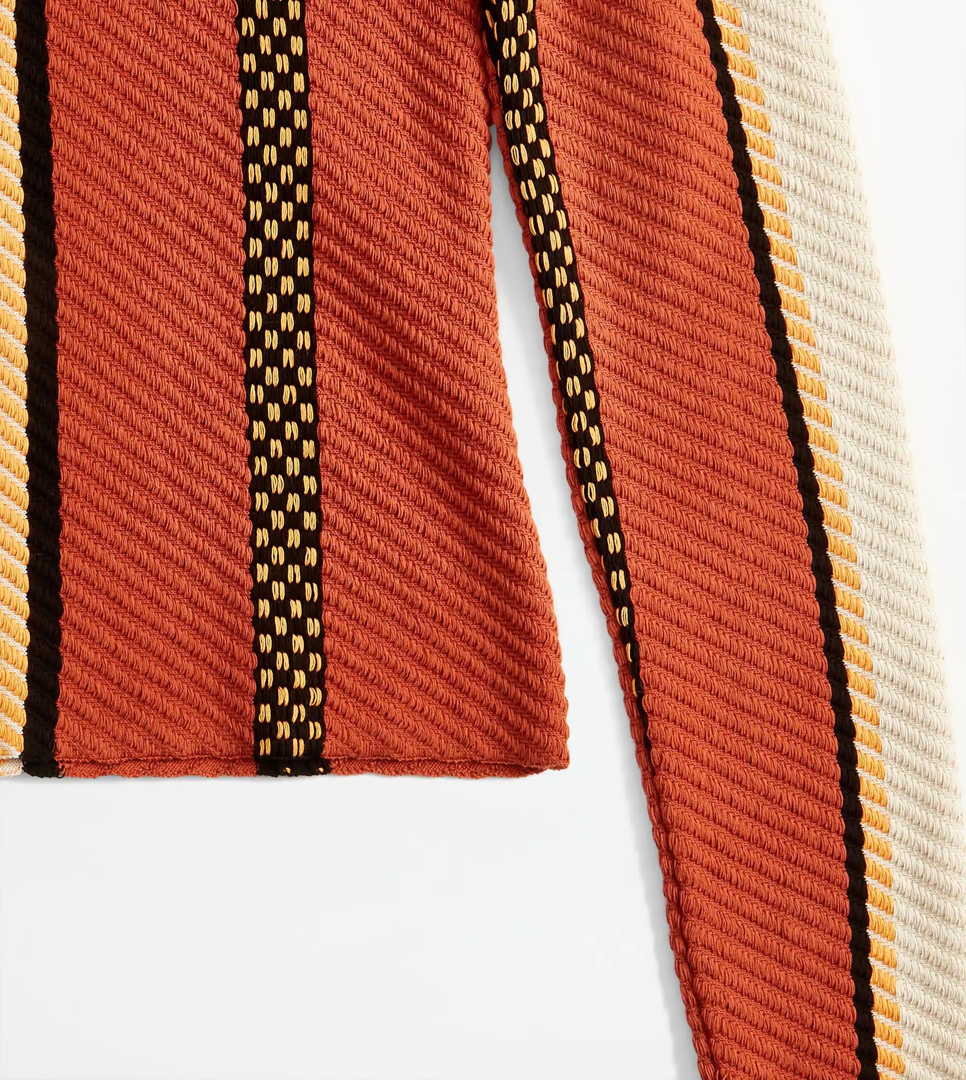 POLO SHIRT IN COTTON KNIT - OFF WHITE, ORANGE, YELLOW - 5