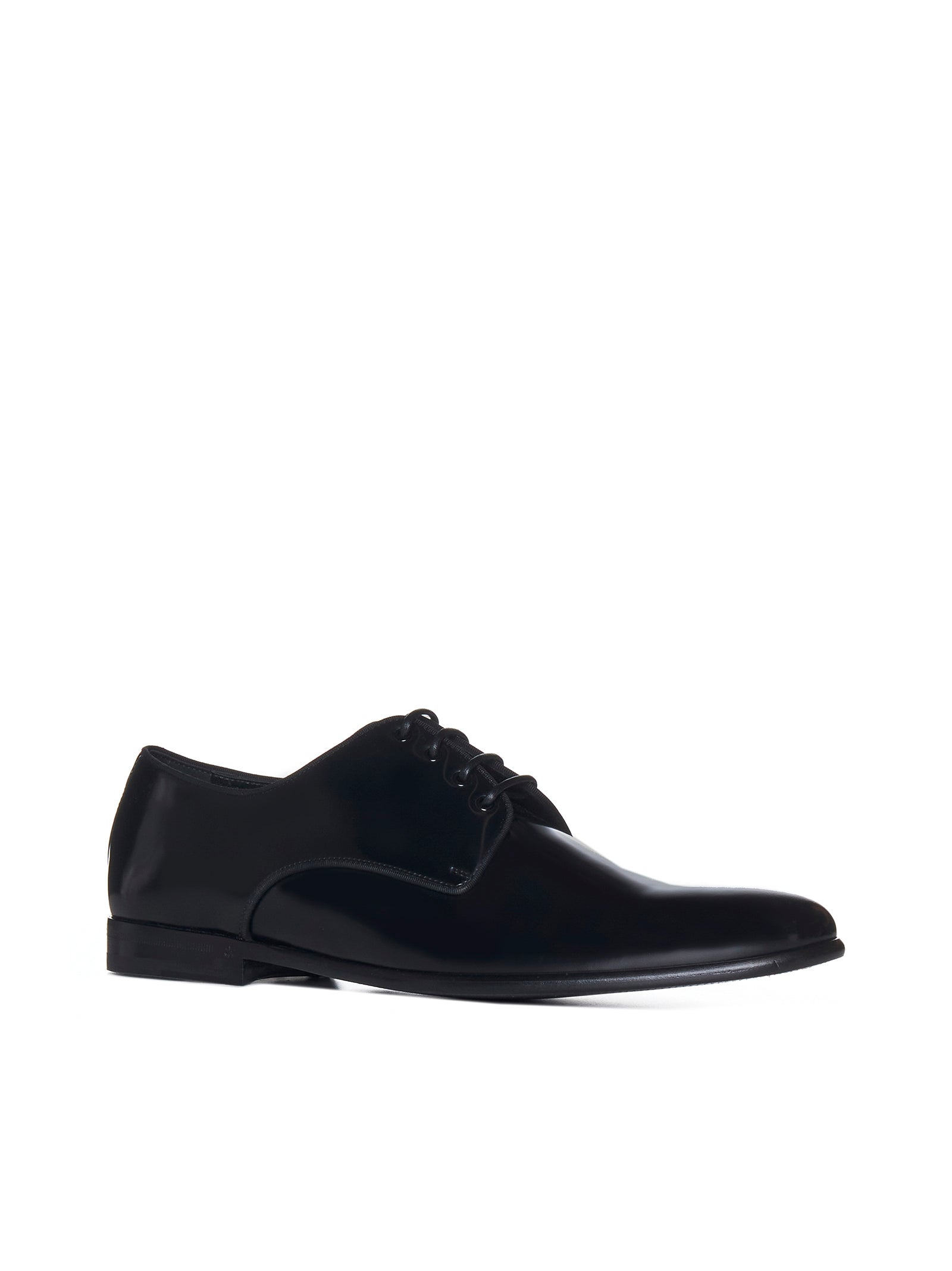 Black leather lace-up derby shoes from DOLCE & GABBANA - 2