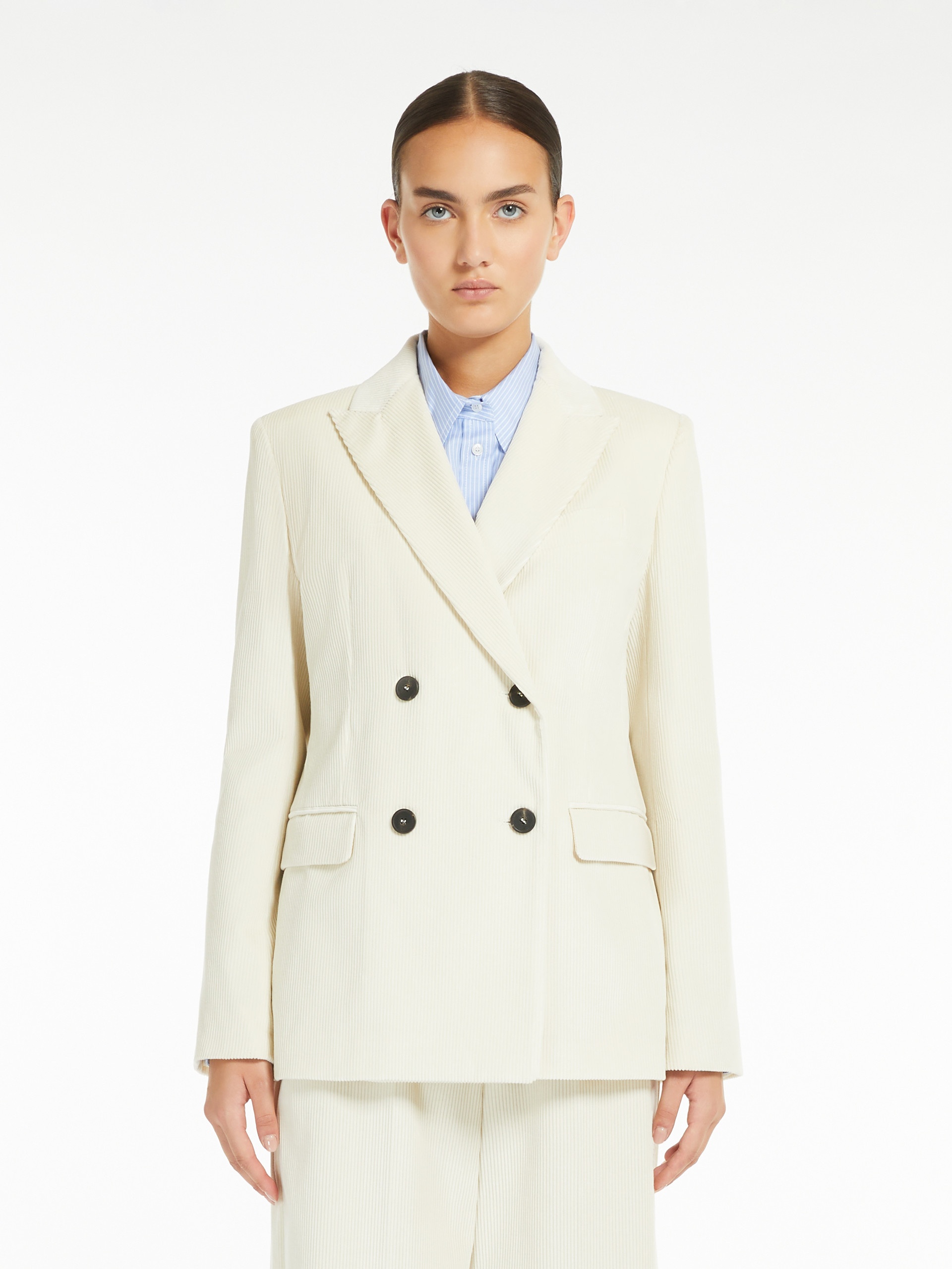 KATANGA Double-breasted velvet blazer - 3