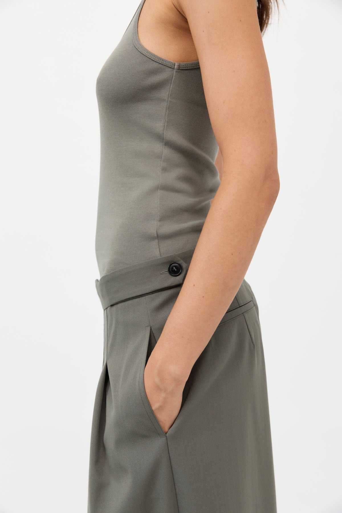 Adjustable Pants - Smokey Olive - 6