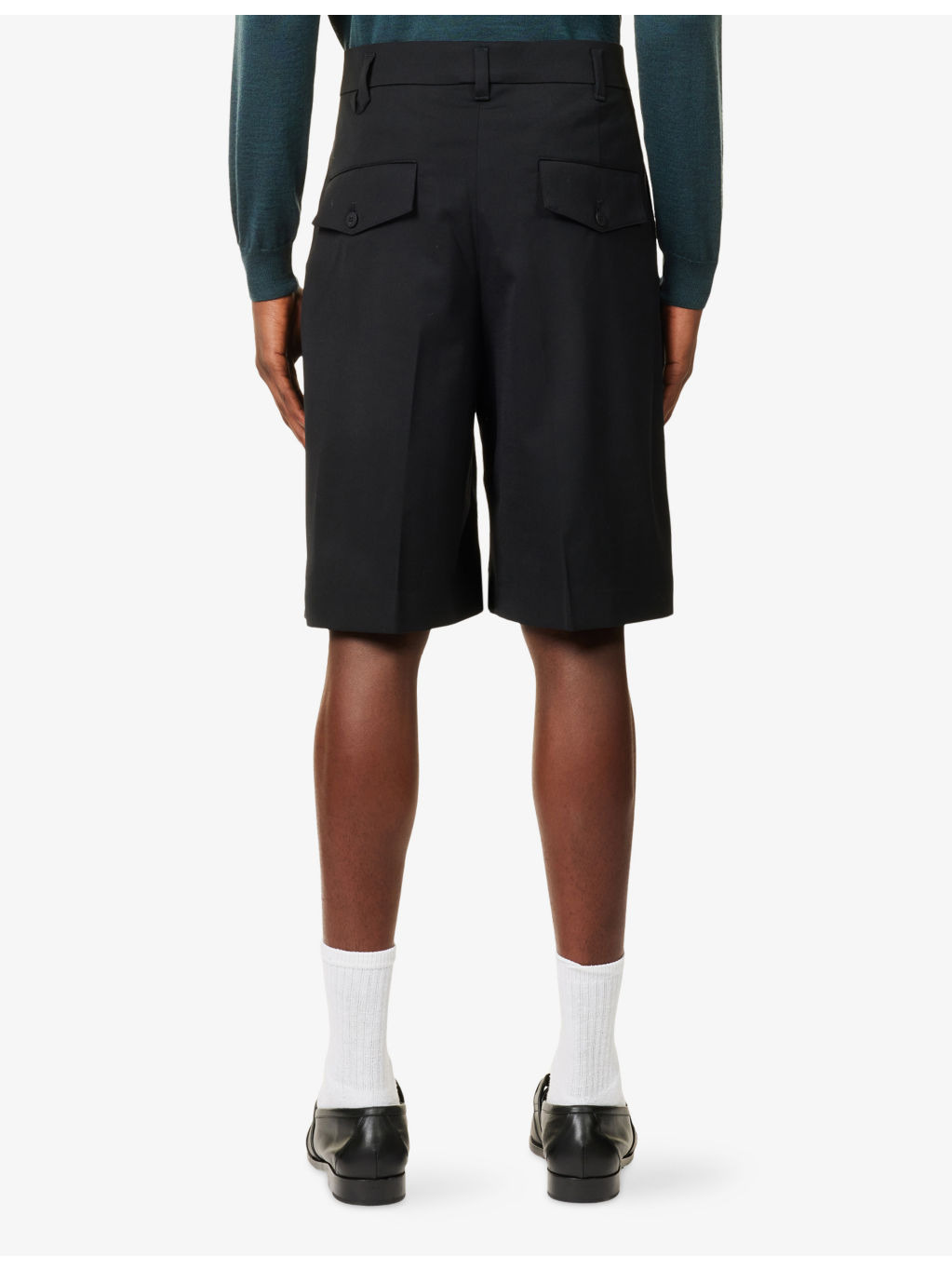 Le Short Ovalu Pleated Wool Shorts - 4