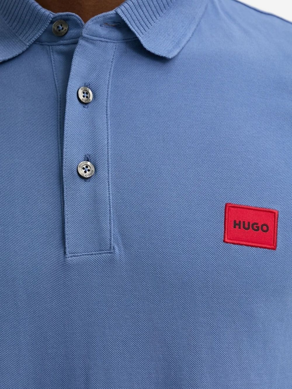 logo-patch polo shirt - 3