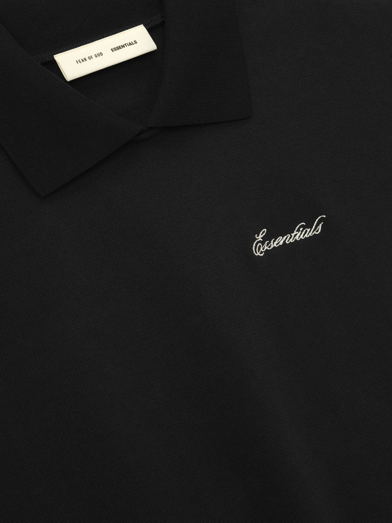 ESSENTIALS Womens Cropped Pique Polo outlook