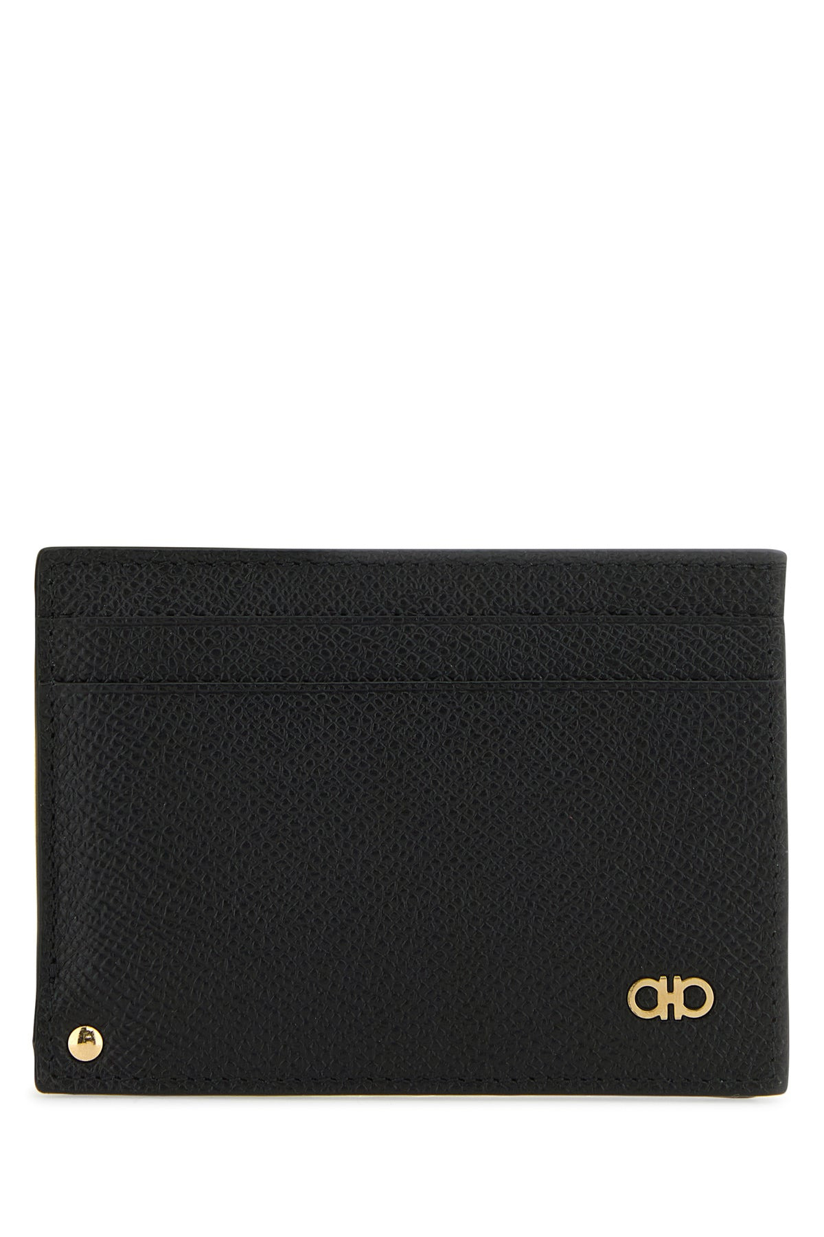 Black leather card holder - 1