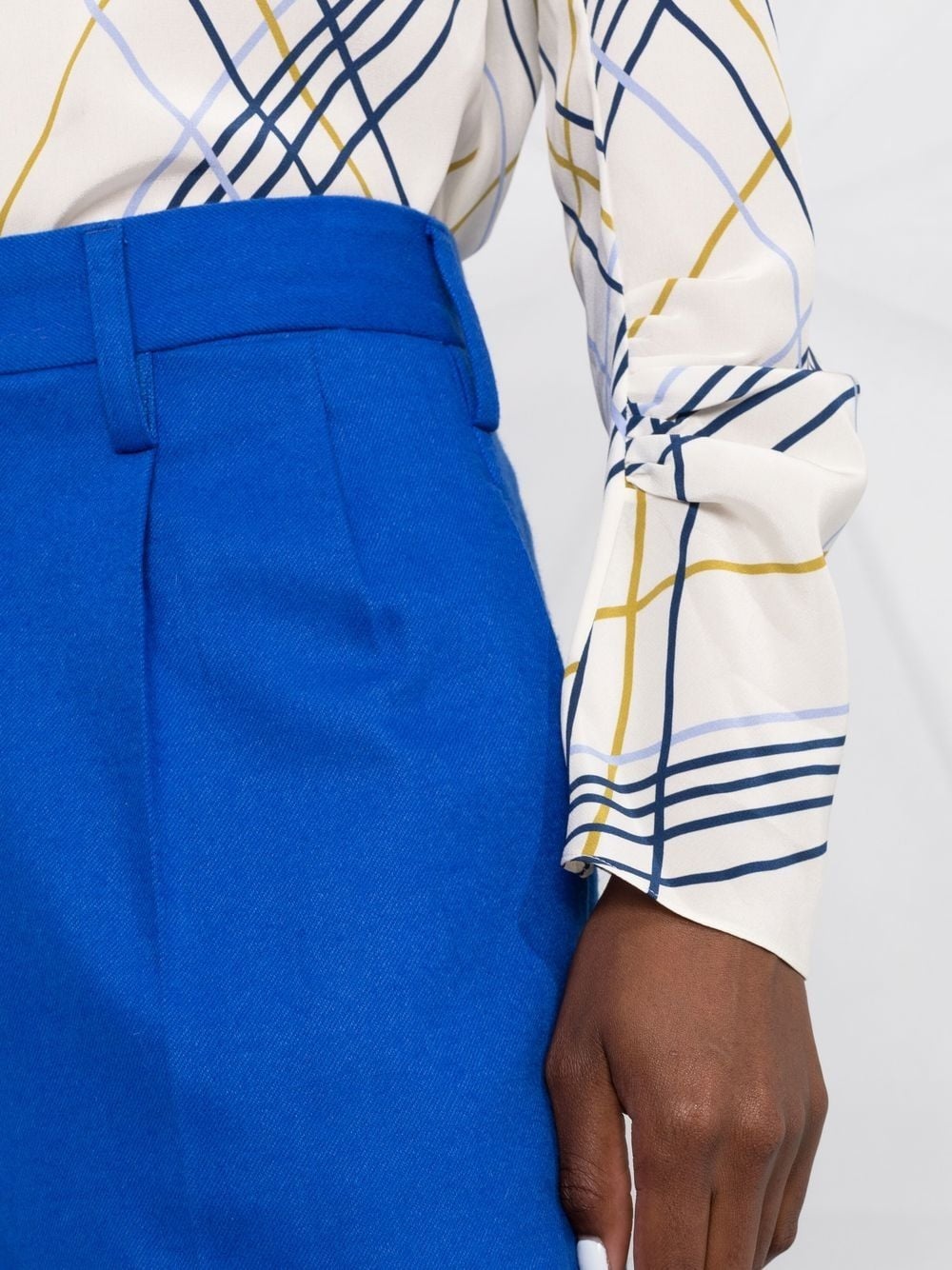 high-waisted tailored trousers - 5