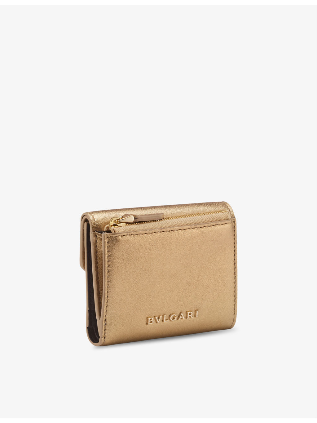 Serpenti logo-embossed leather compact cardholder - 3