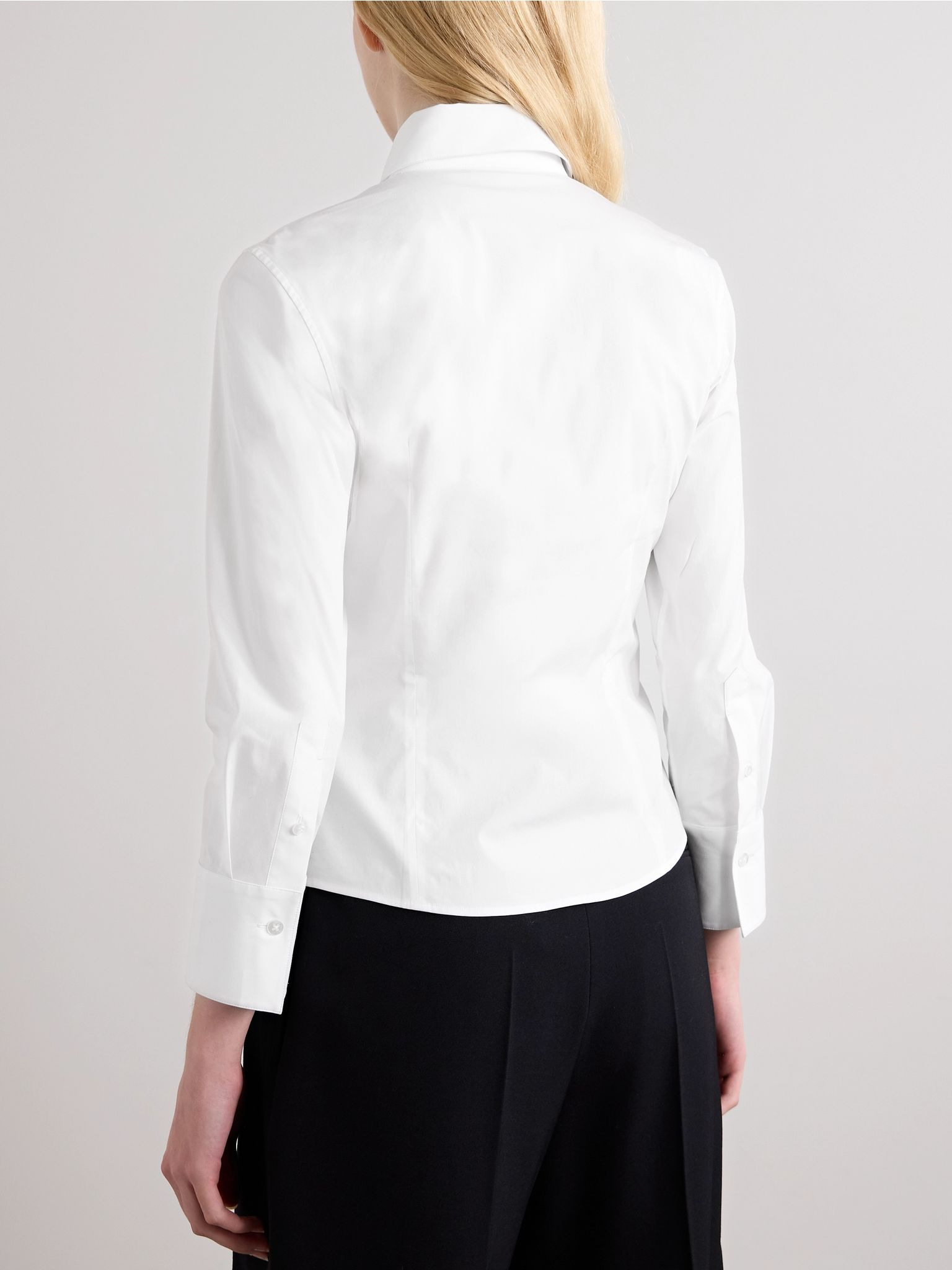 Frou cotton-blend poplin shirt White - 4