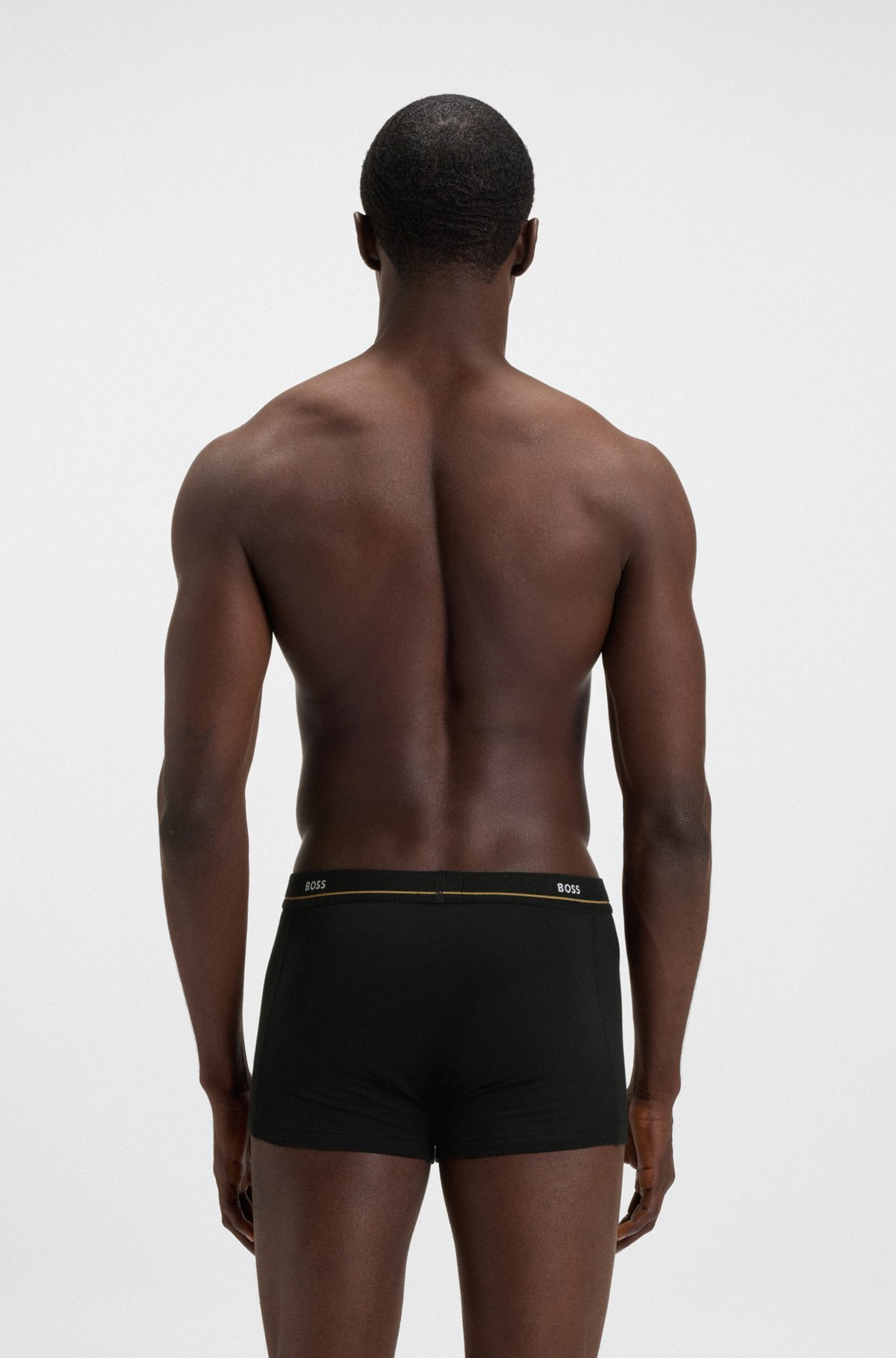 FIVE-PACK OF STRETCH-COTTON TRUNKS WITH LOGO WAISTBANDS - 3