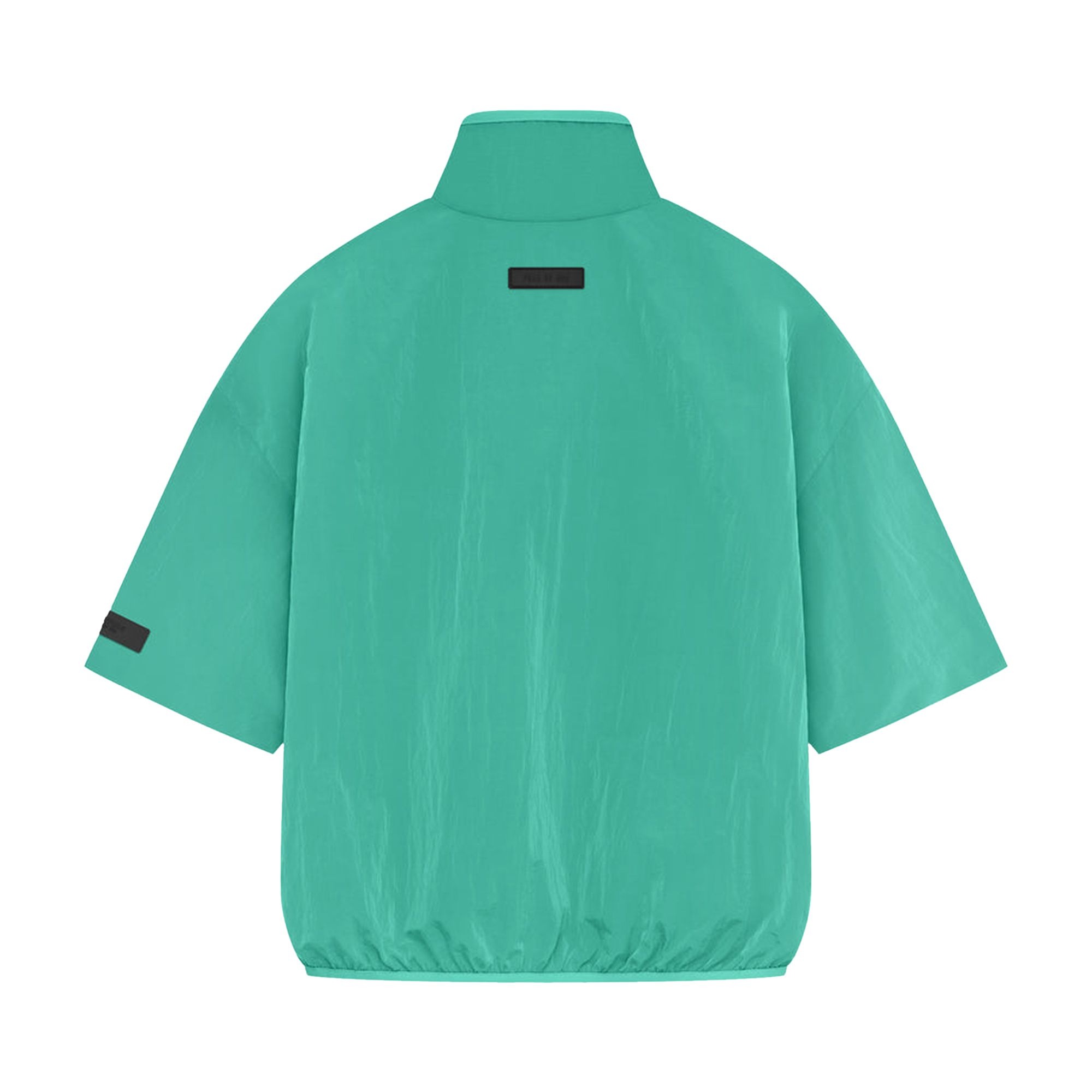 Fear of God Essentials Crinkle Nylon Half Zip Short-Sleeve Shirt 'Mint Leaf' - 2