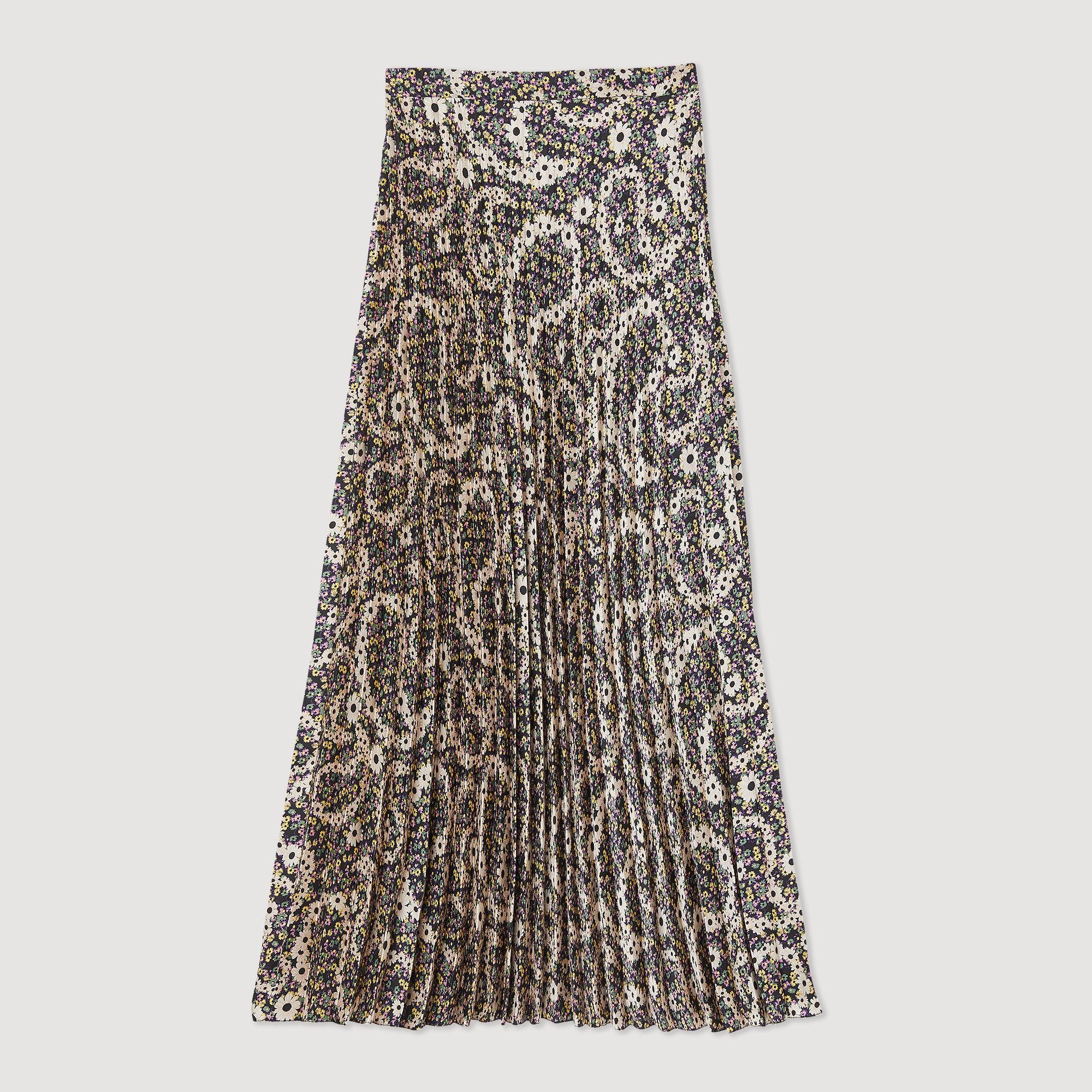 Printed midi skirt with pleats - 1