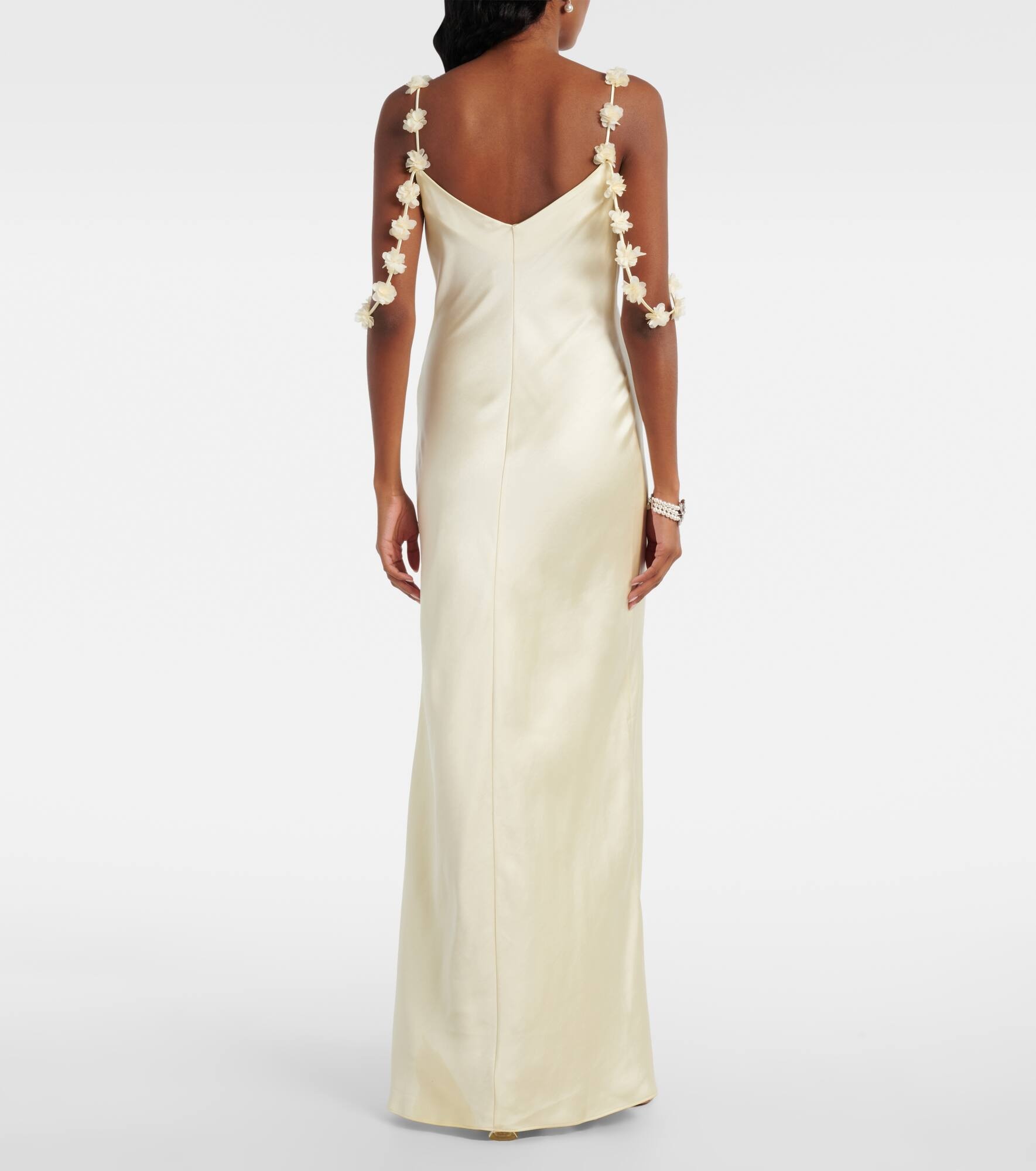 Floral satin gown - 3