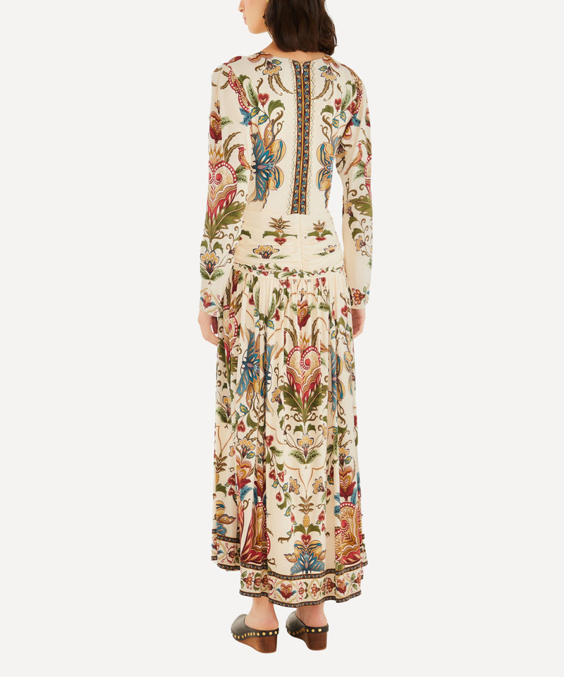FARM RIO Cream Majestic Hearts Long-Sleeve Midi Dress outlook