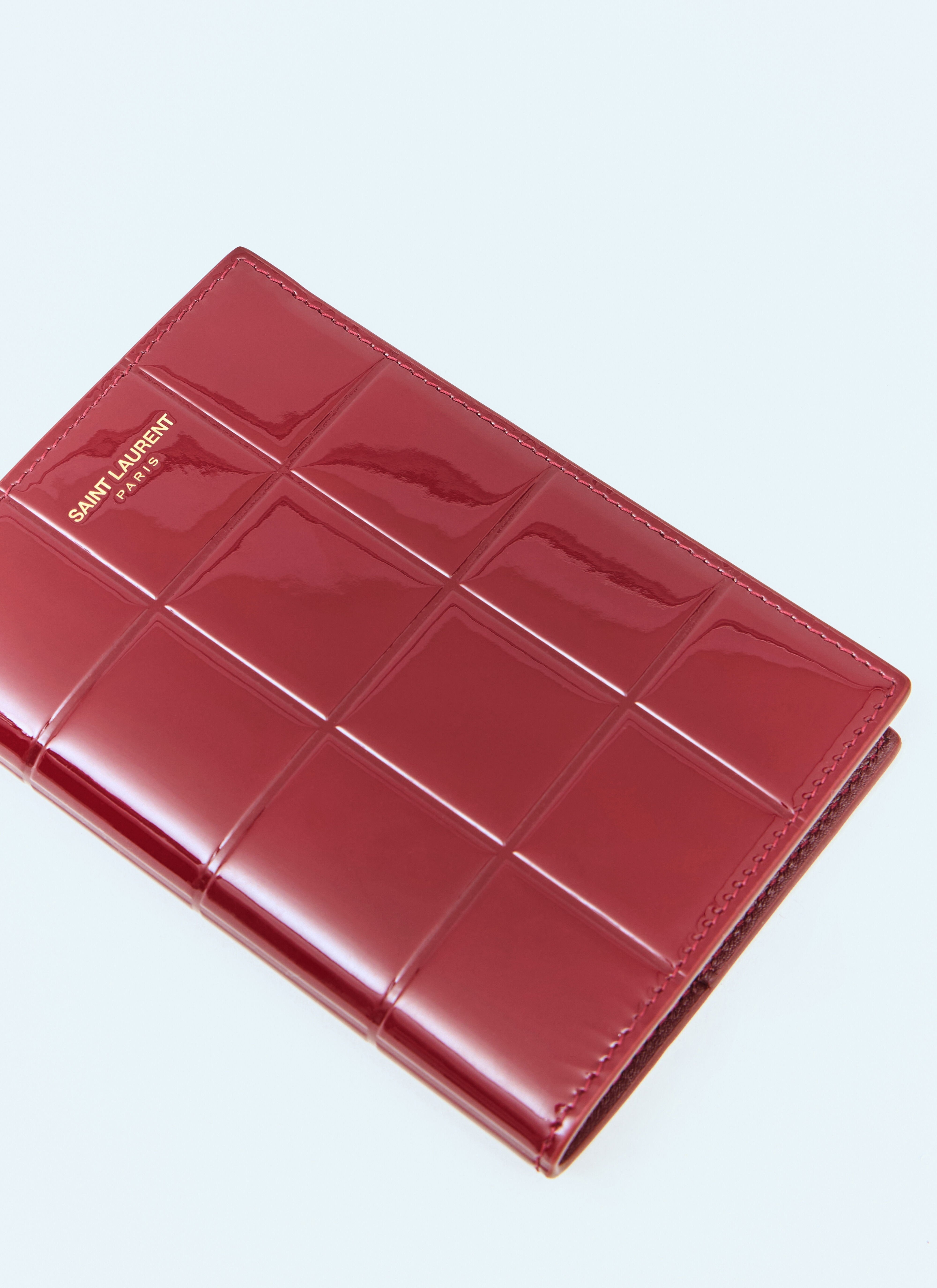 Saint Laurent Women Patent Quilted Leather Bi-Fold Wallet - 4