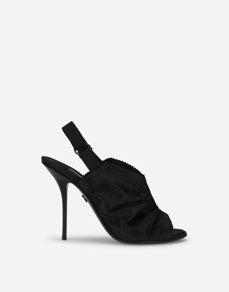 Satin slingbacks with corset-style fastening - 1