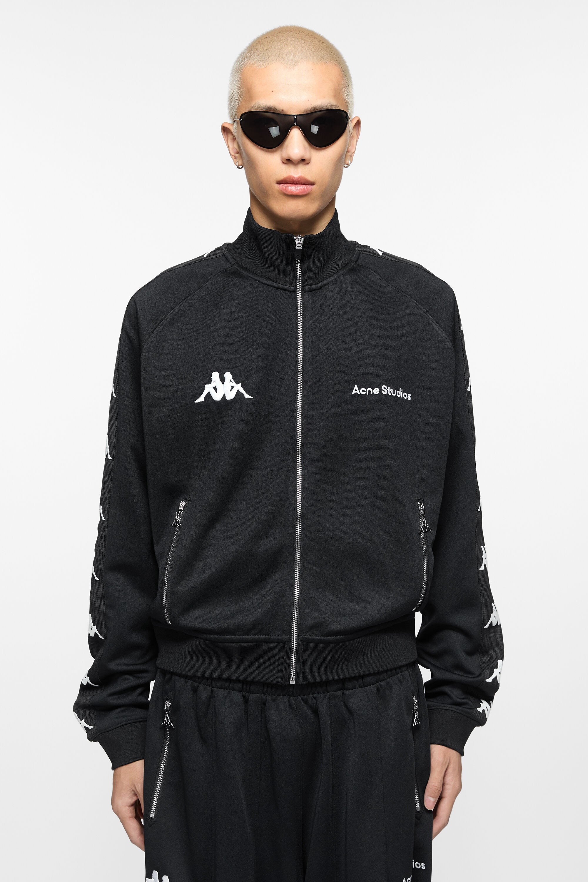 Zipper sweater - Acne Studios x Kappa - Black - 2