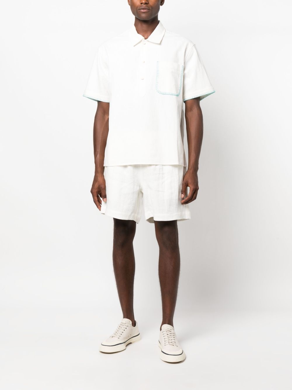 linen lounge shorts - 2
