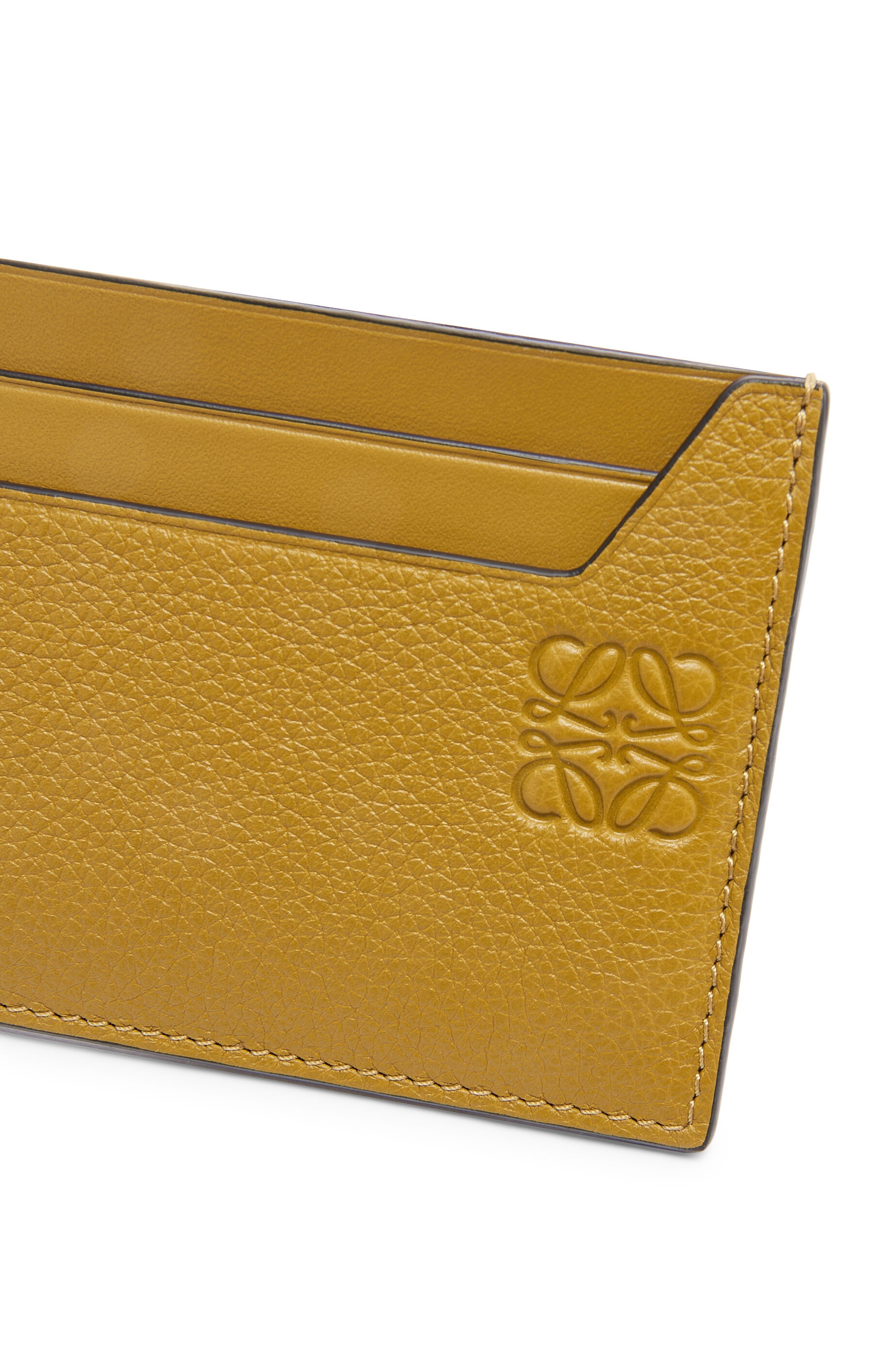 Plain cardholder in soft grained calfskin - 4