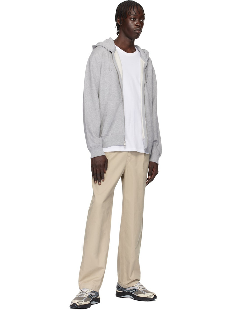 Reigning Champ Gray Midweight Terry Standard Zip Hoodie outlook