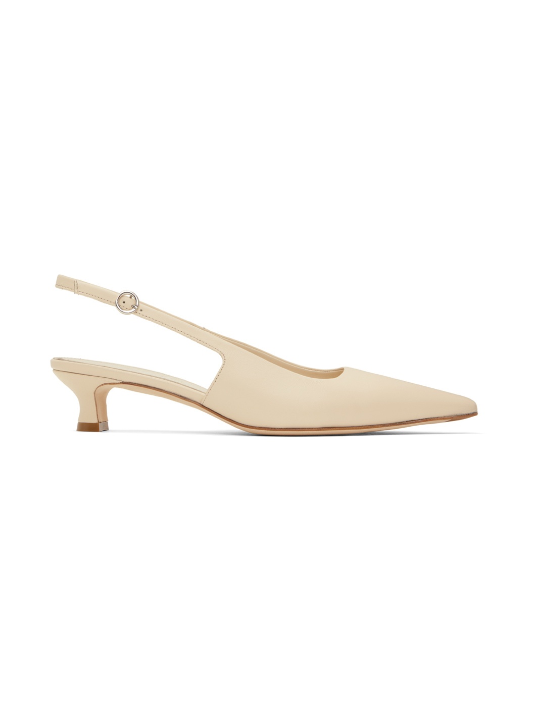 Beige Valerie Slingback Heels - 1