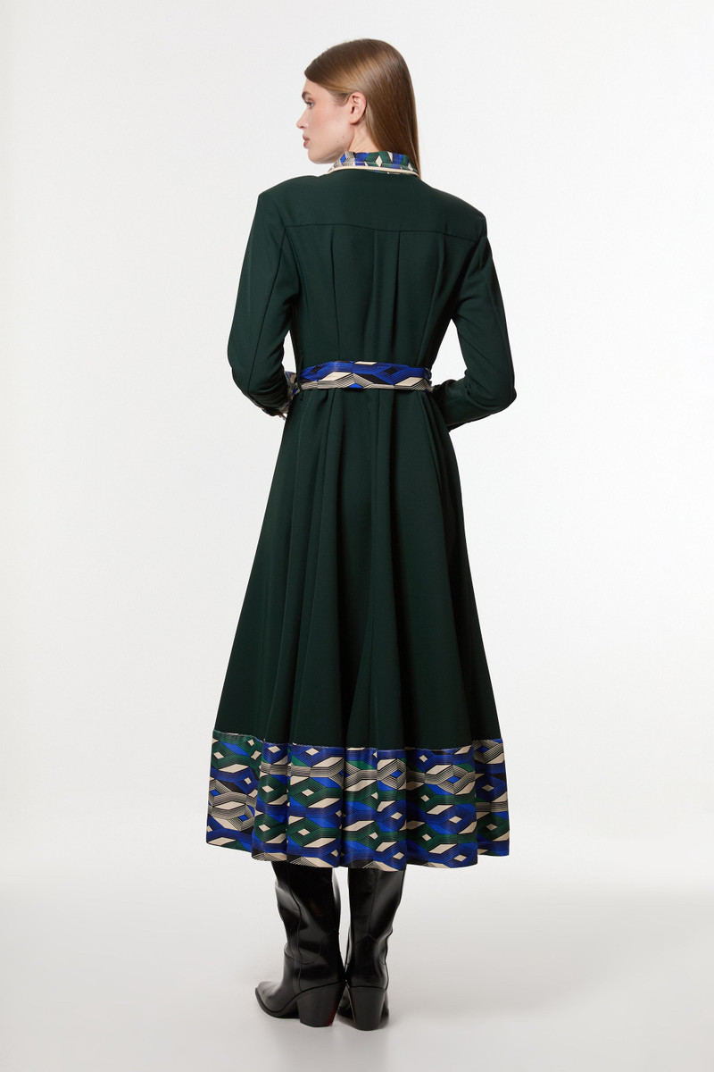 Amelia Graham Printed Twill Border Print Maxi Dress 5