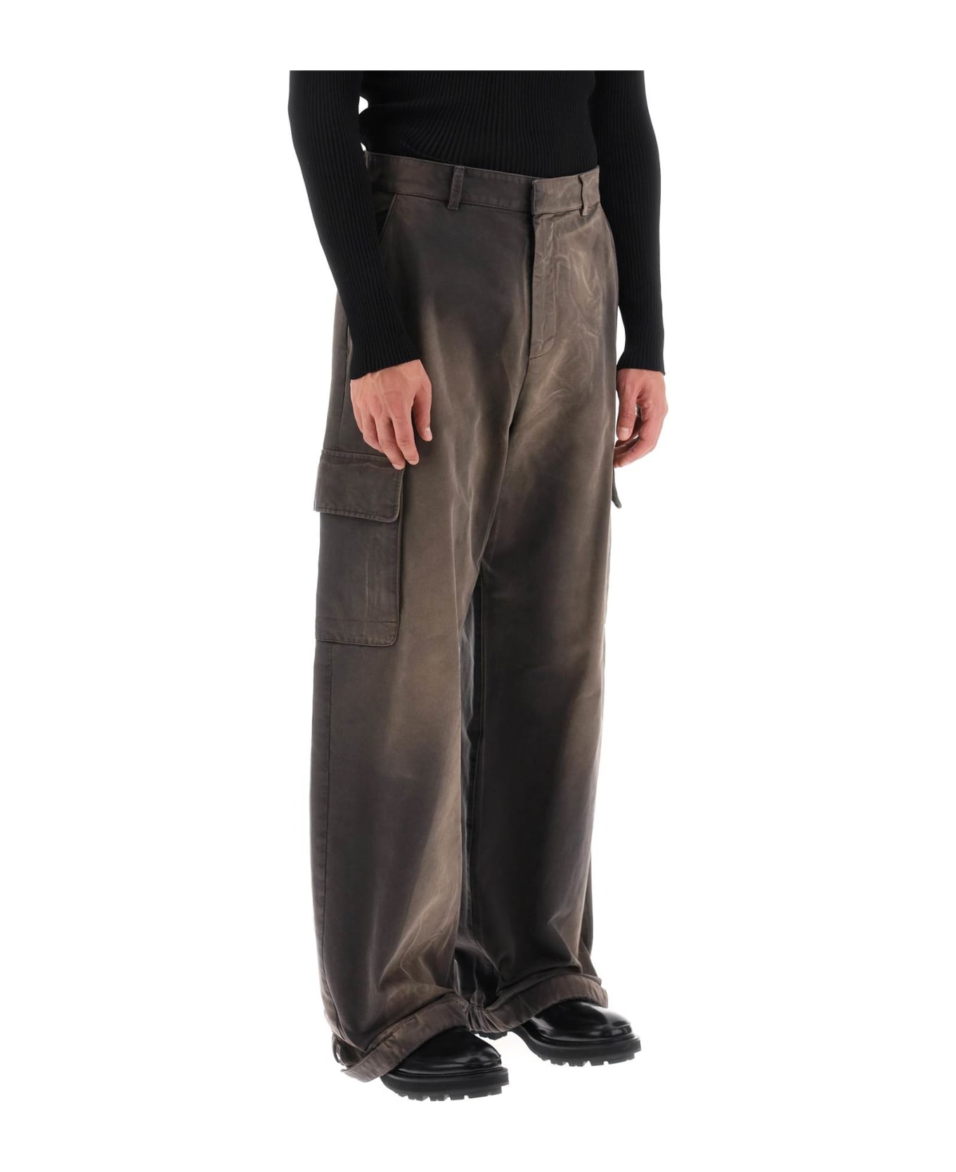 Washed-effect Cargo Pants - 2