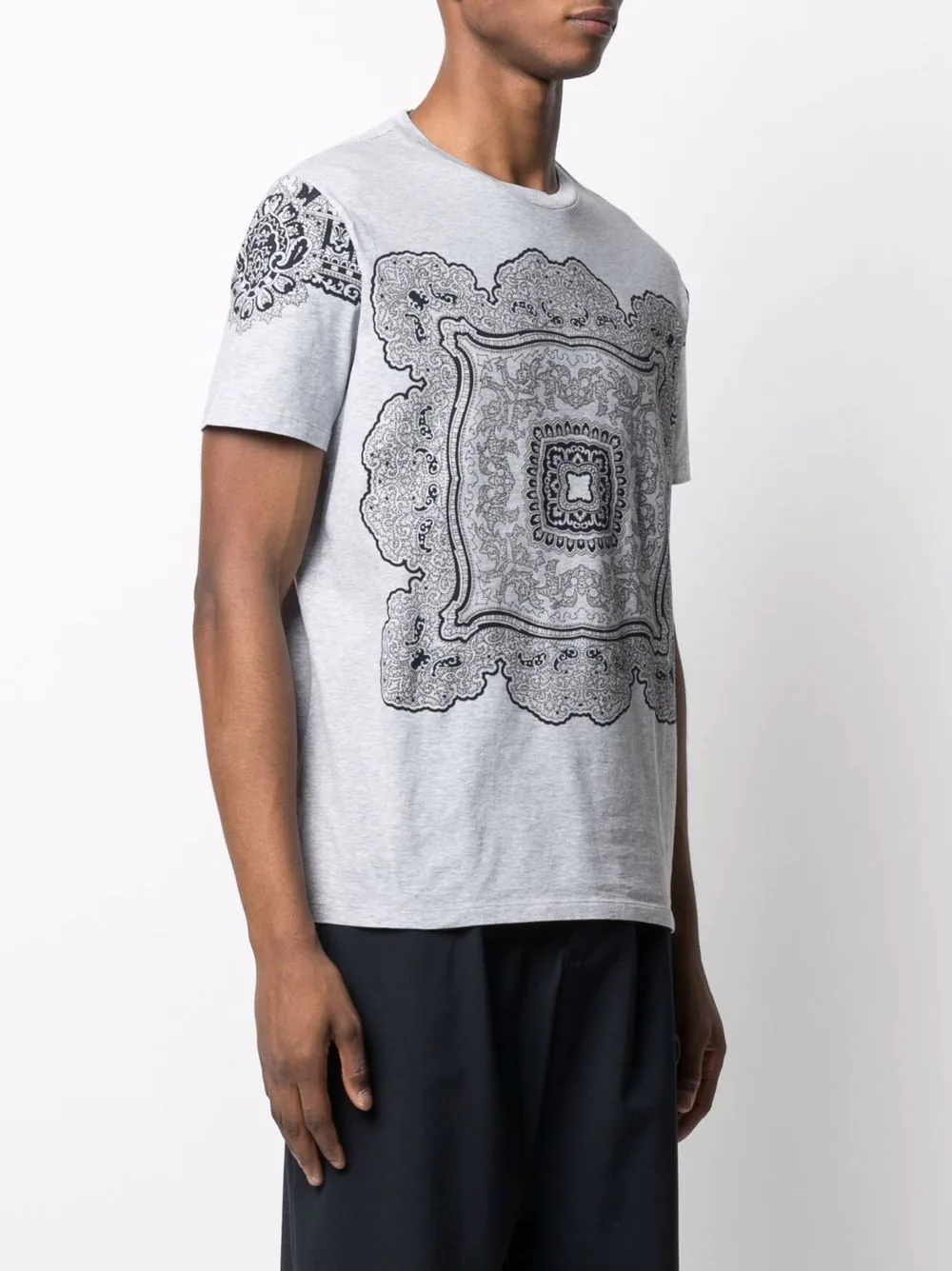 paisley crew-neck T-shirt - 3