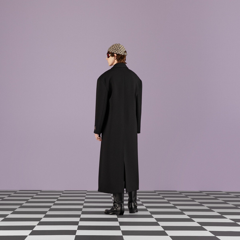 Double-breasted wool coat 7