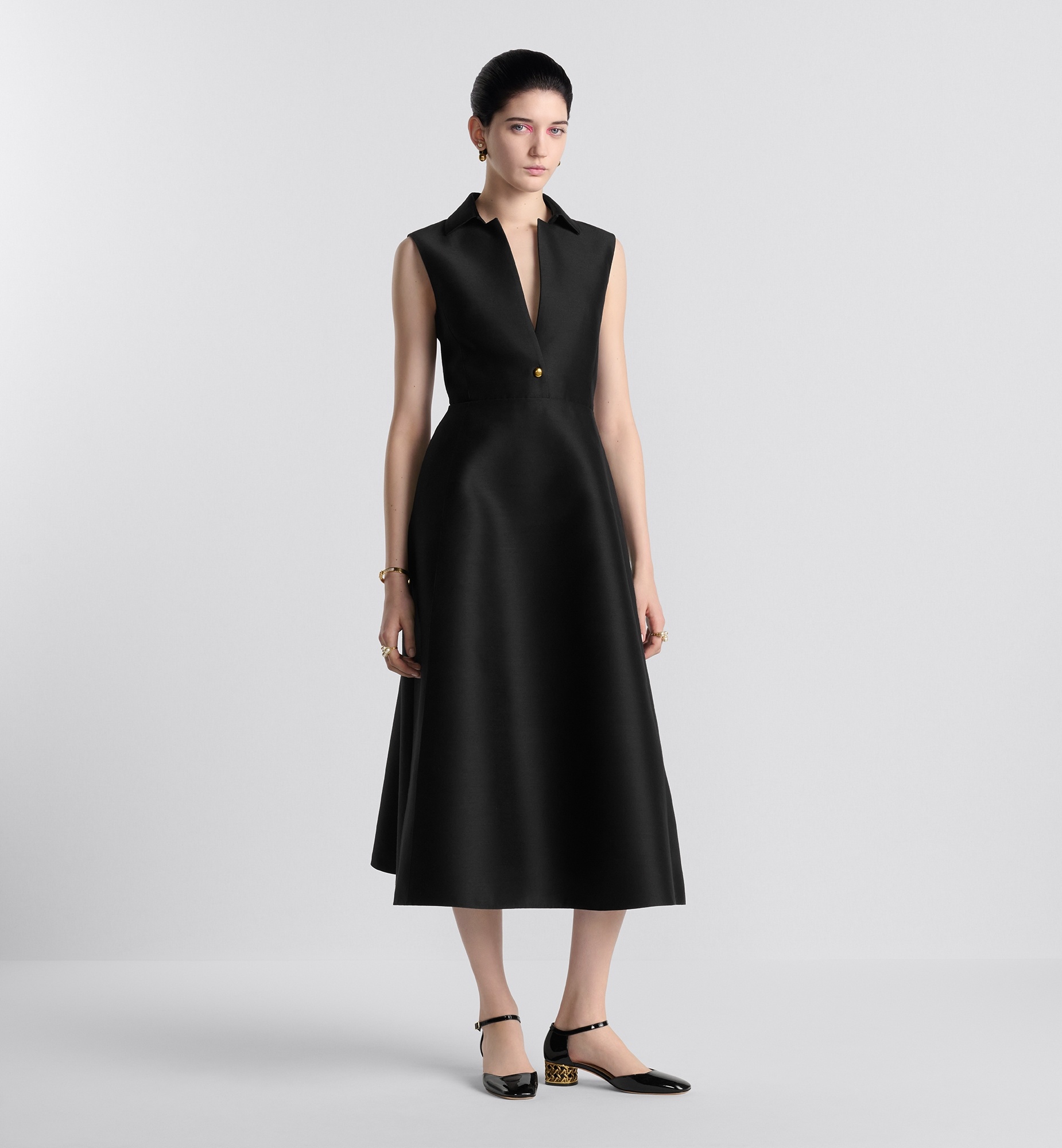 Belted Mid-Length Dress - 2
