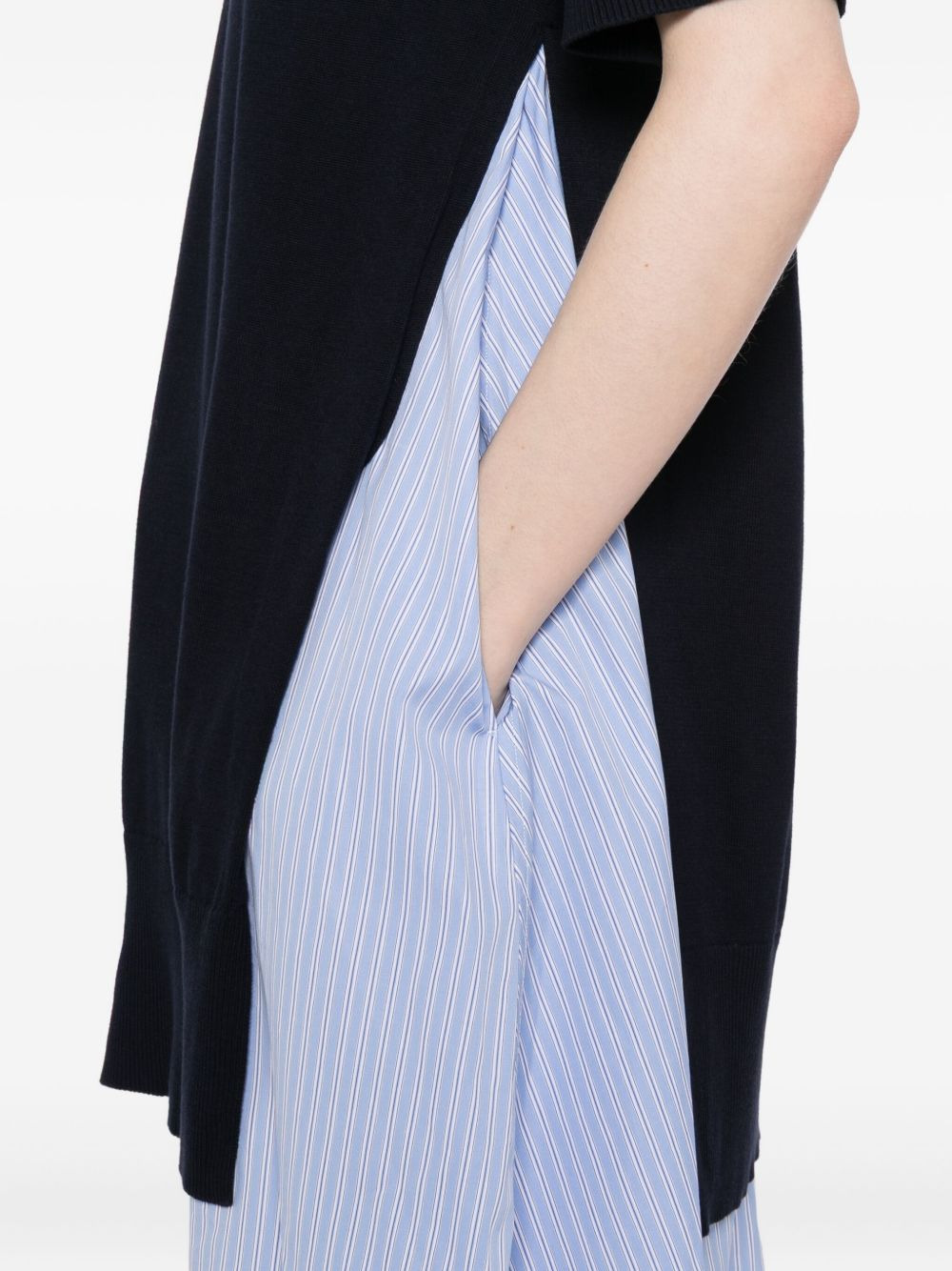 poplin-patch dress - 5