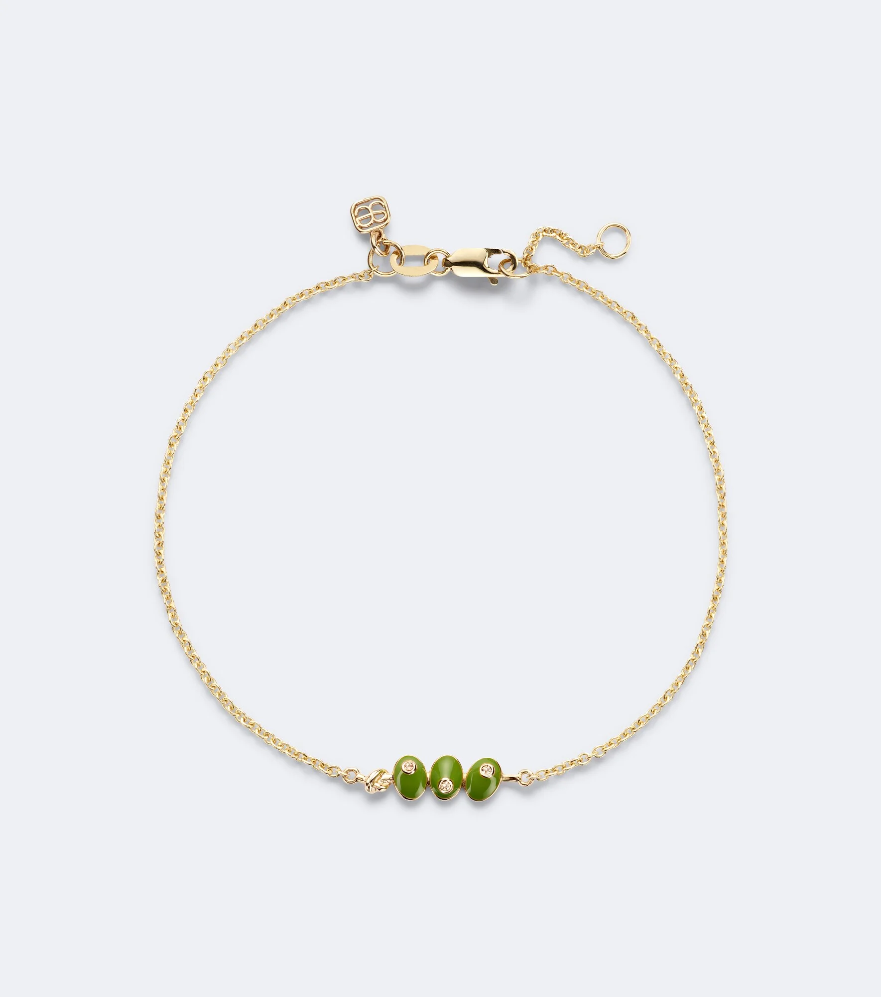 Martini Olives 14kt gold bracelet with sapphires - 1