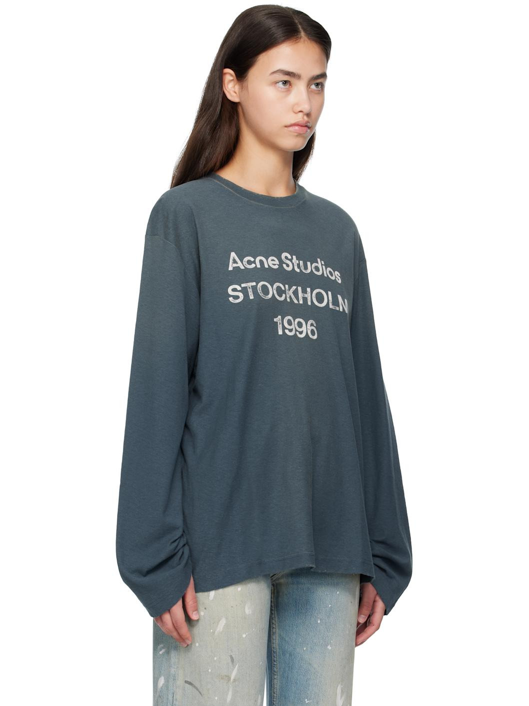 Navy Long Sleeve Logo T-shirt - 2